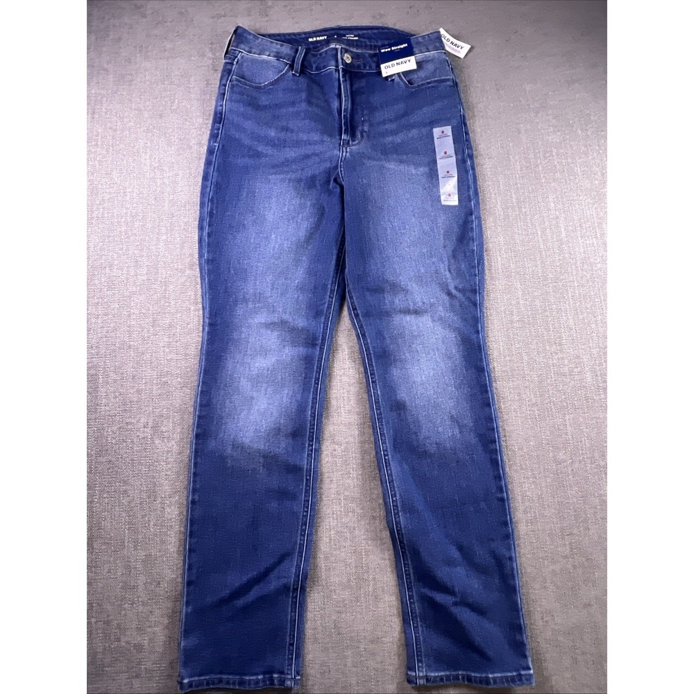 Old Navy Wow Straight Jeans Women's‎ 8 Blue Straight School City Mom Stretch NWT